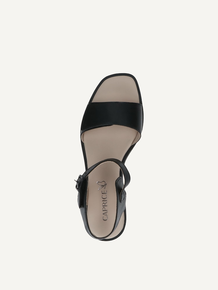 Caprice, Sandale à talon en cuir - noir BLACK NAPPA, image 4 sur 5