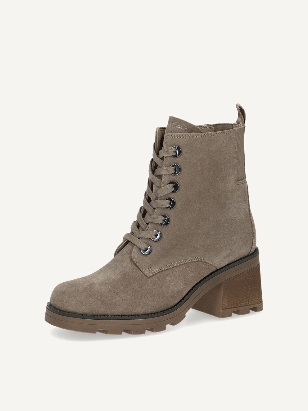 Caprice, Leather Bootie - brown warm lining MUD SUEDE, image 1 of 6