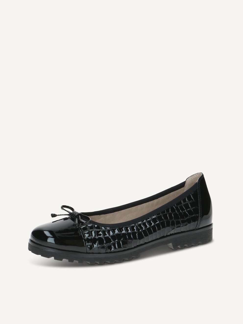 Caprice, Lederballerina - schwarz BLACK CROCO, Bild 2 von 5