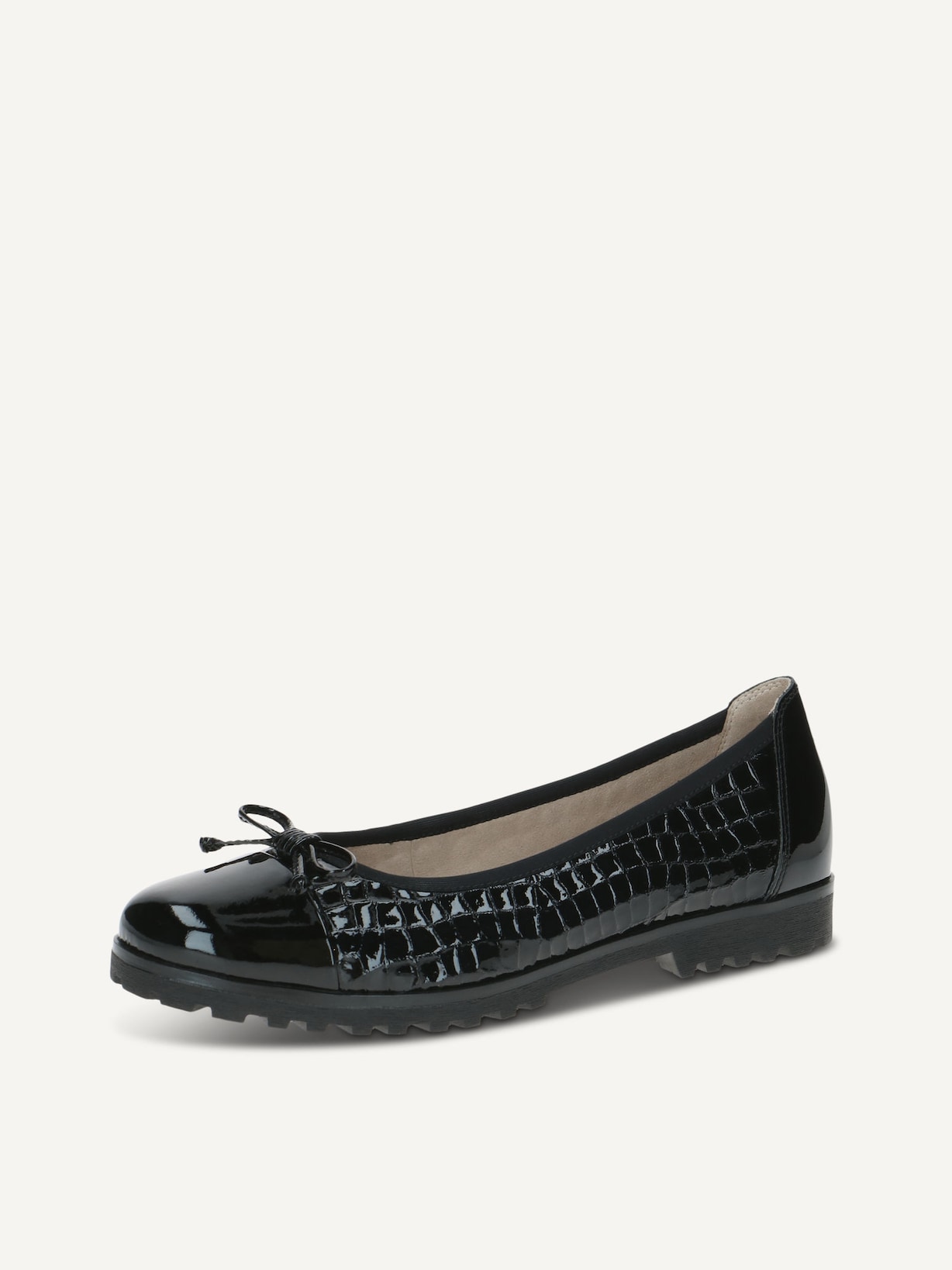 Caprice, Lederballerina - schwarz BLACK CROCO, Bild 2 von 5