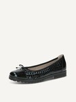 Not selected, Caprice, Leather Ballerina - black BLACK CROCO