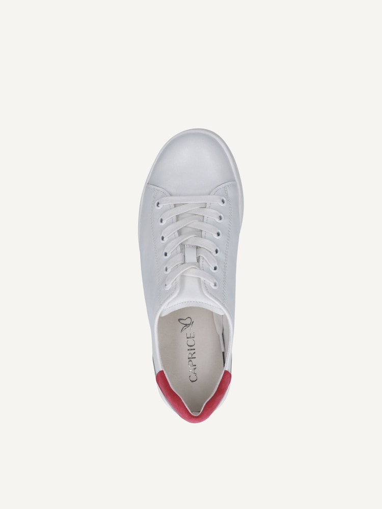 Caprice, Basket en cuir - blanc WHITE/PINK, image 4 sur 5