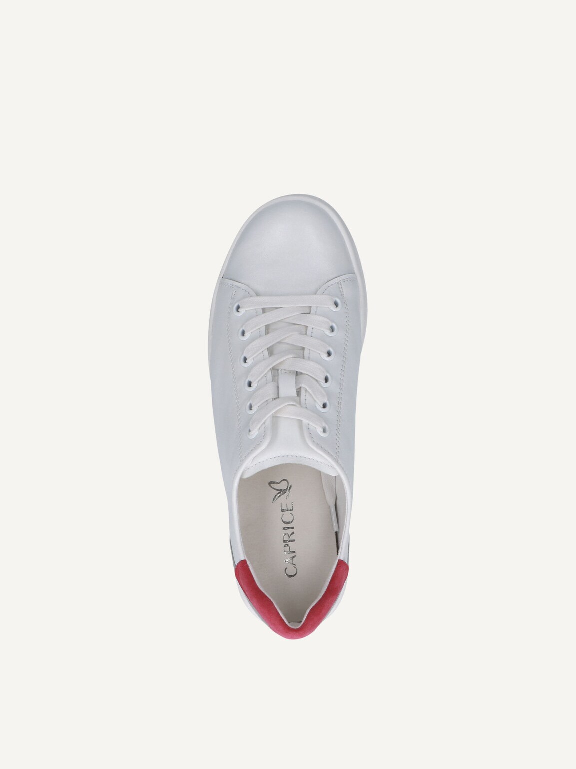 Caprice, Leather Sneaker - white WHITE/PINK, image 5 of 5