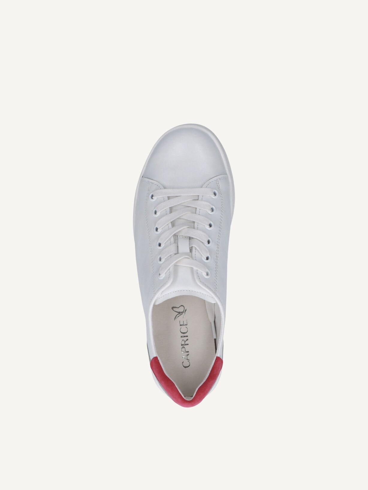 Caprice, Basket en cuir - blanc WHITE/PINK, image 4 sur 5