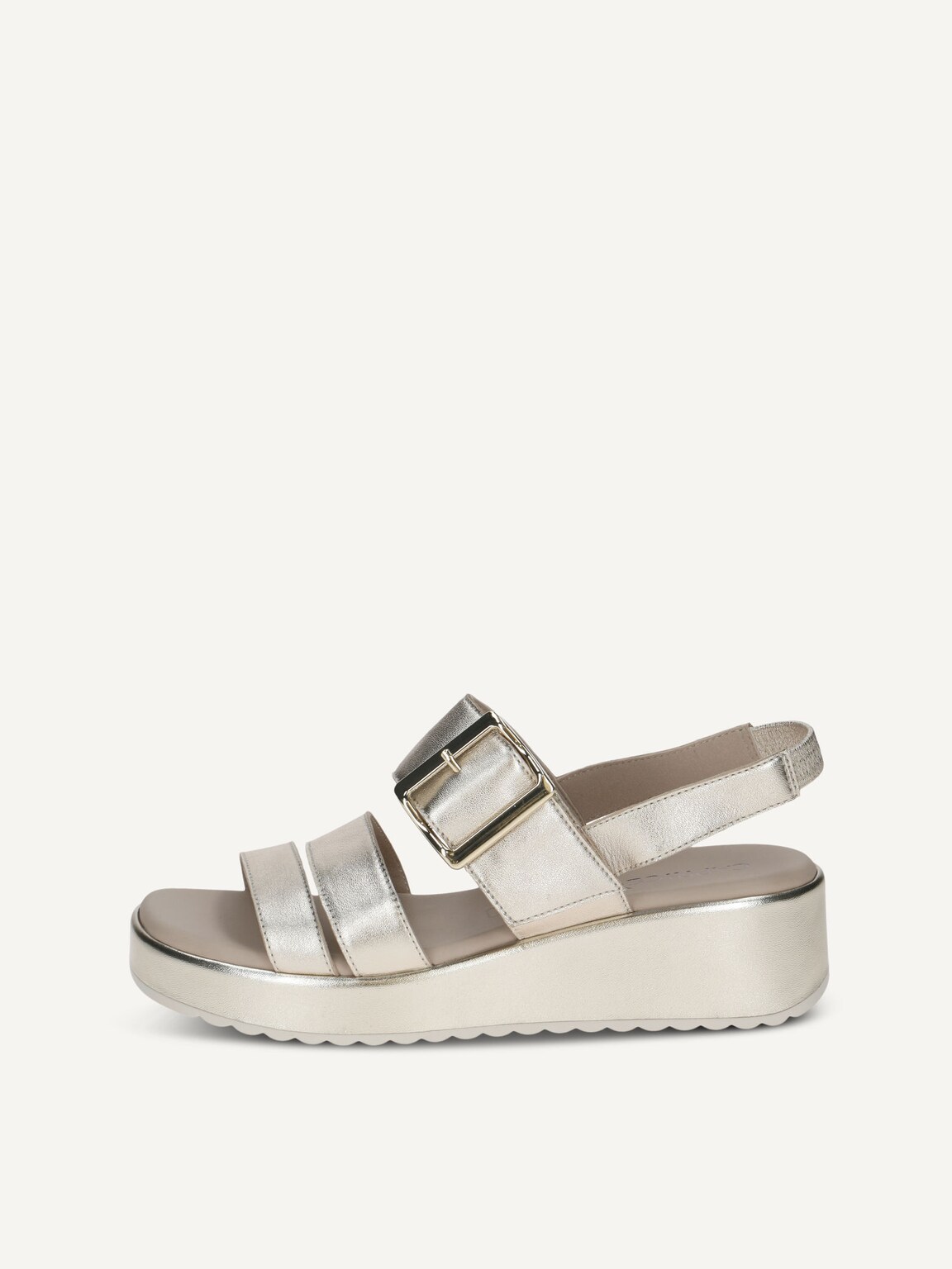 Caprice, Leather Sandal - metallic LT.GOLD METAL., image 2 of 5