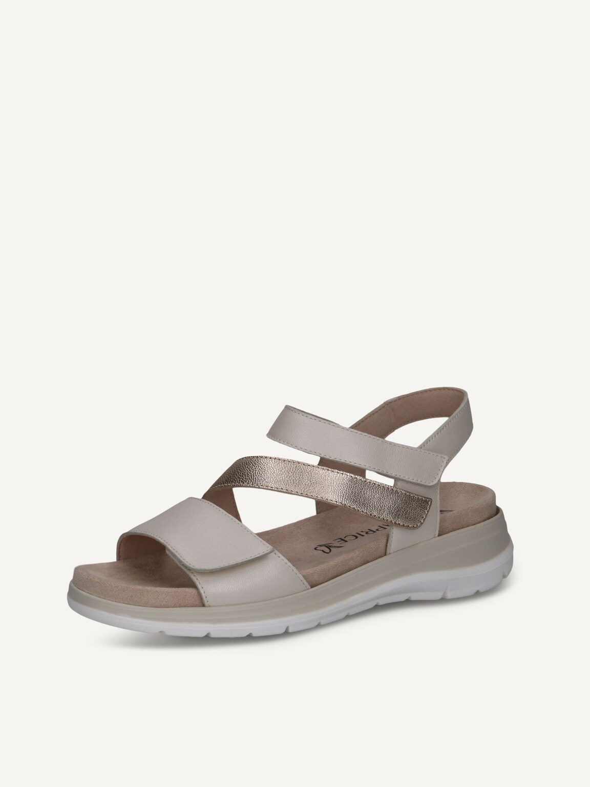 Caprice, Leather Sandal - white OFFWH/LT GOLD, image 1 of 6