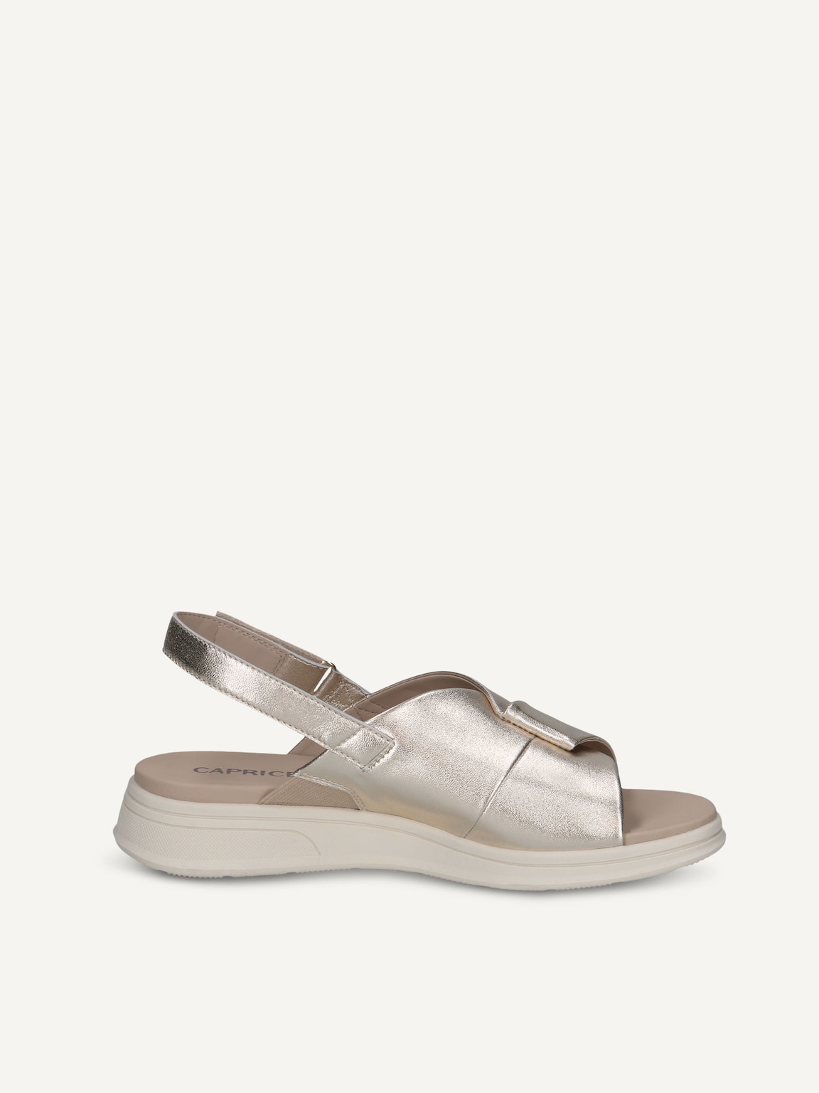 Caprice, Leather Sandal - metallic LT.GOLD METAL., image 4 of 6