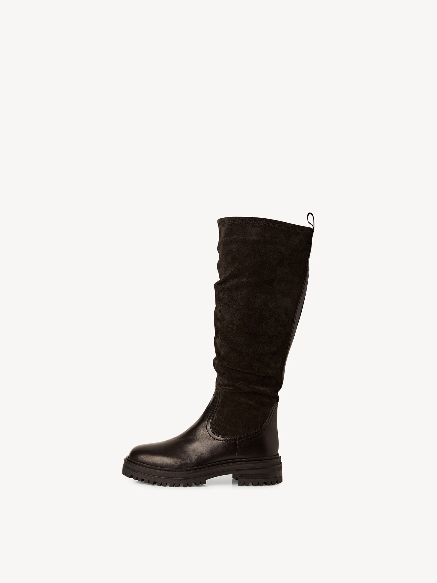 Marco Tozzi, Leather Boots - black warm lining BLACK COMB