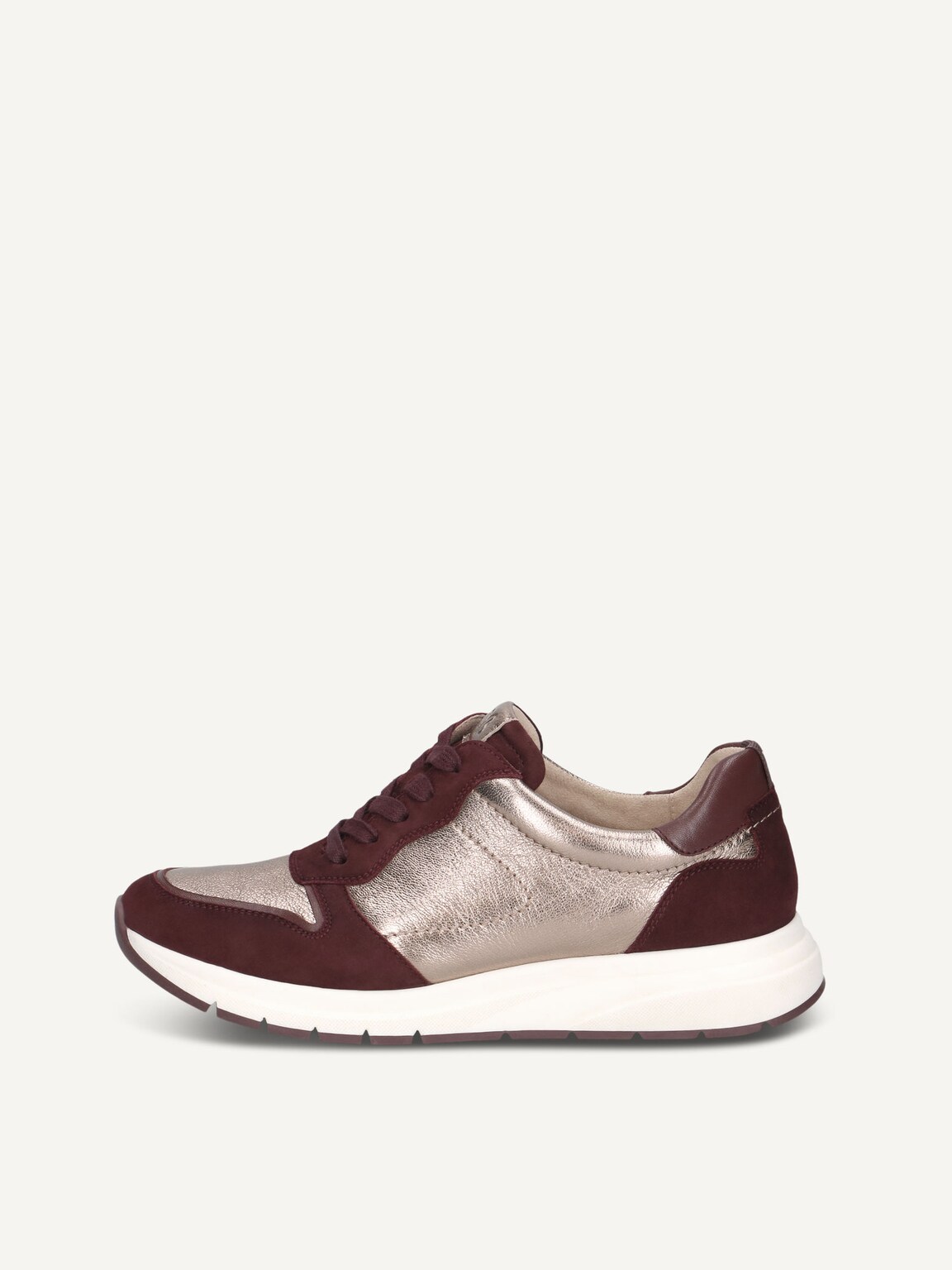 Caprice, Leather Sneaker - red BORDEAUX COMB, image 2 of 5