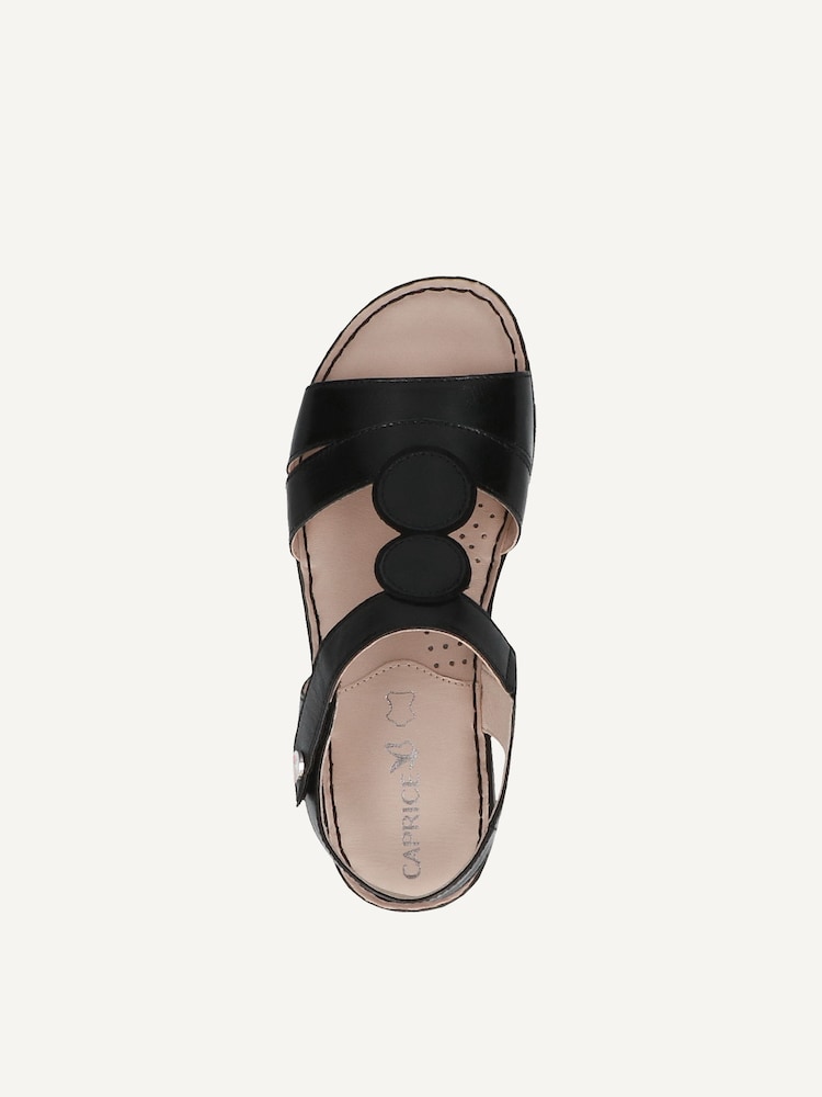 Caprice, Sandale à talon en cuir - noir BLACK MET.COMB, image 4 sur 5
