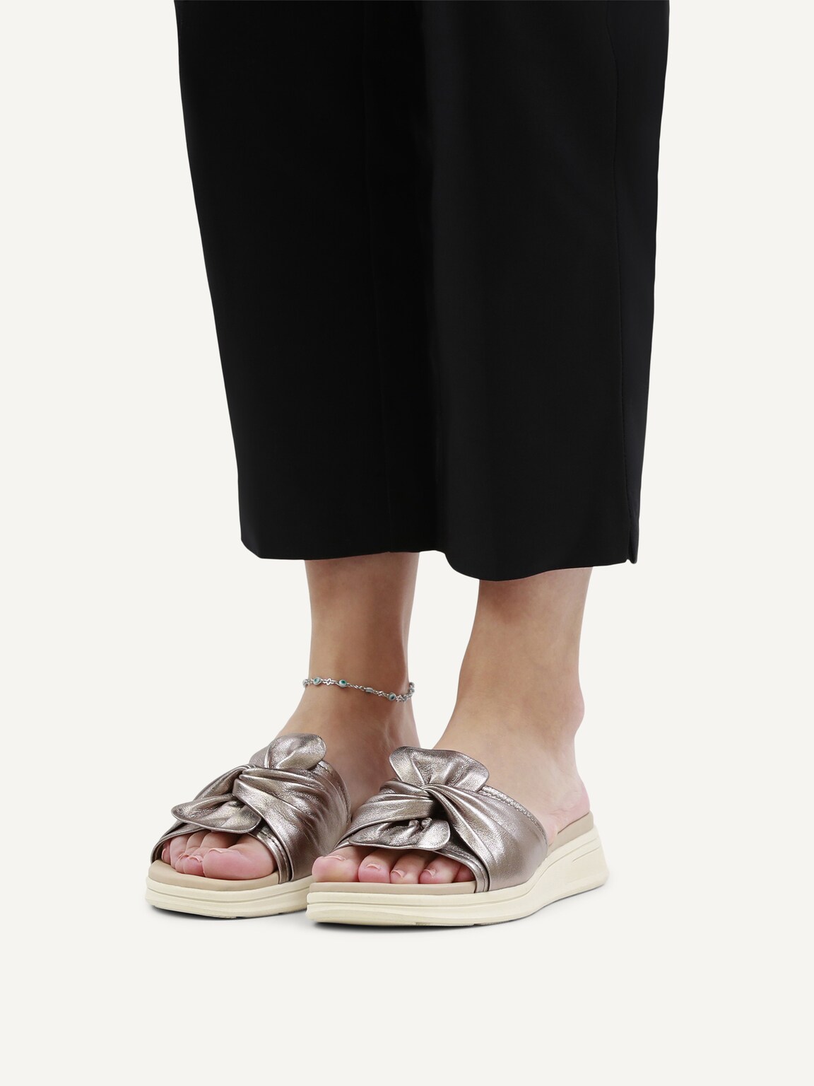 Caprice, Leather Mule - metallic BROWN METALLIC, image 2 of 6