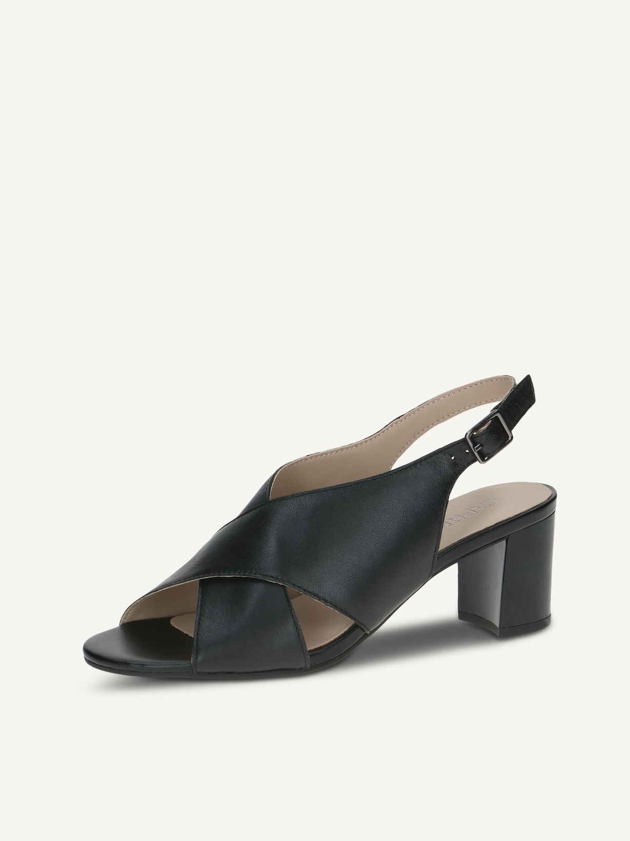 Caprice, Sandale à talon en cuir - noir BLACK NAPPA, image 2 sur 5