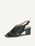 Not selected, Caprice, Leather Heeled sandal - black BLACK NAPPA