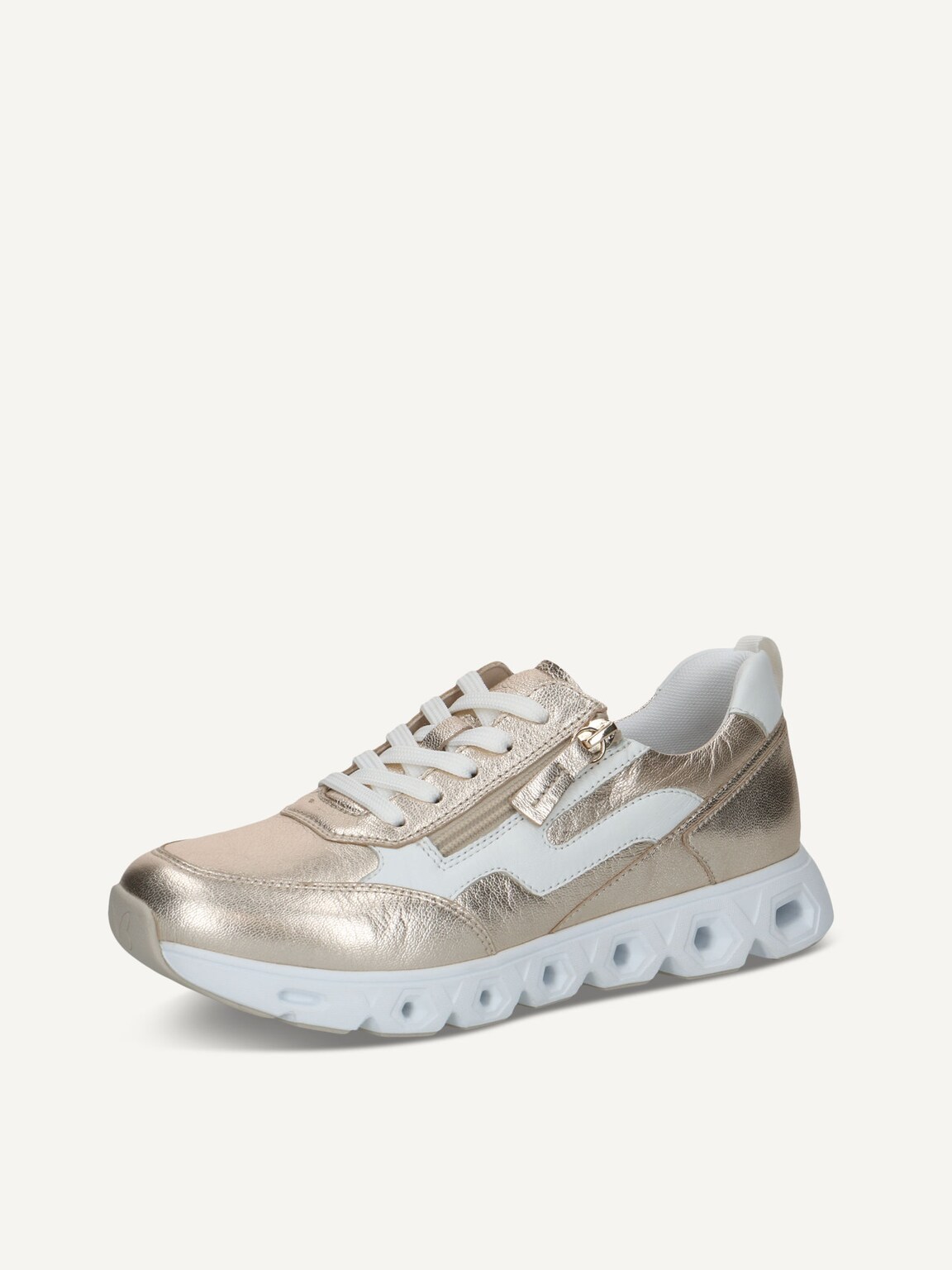 Caprice, Leather Sneaker - metallic PLATIN.MET.CO, image 1 of 5