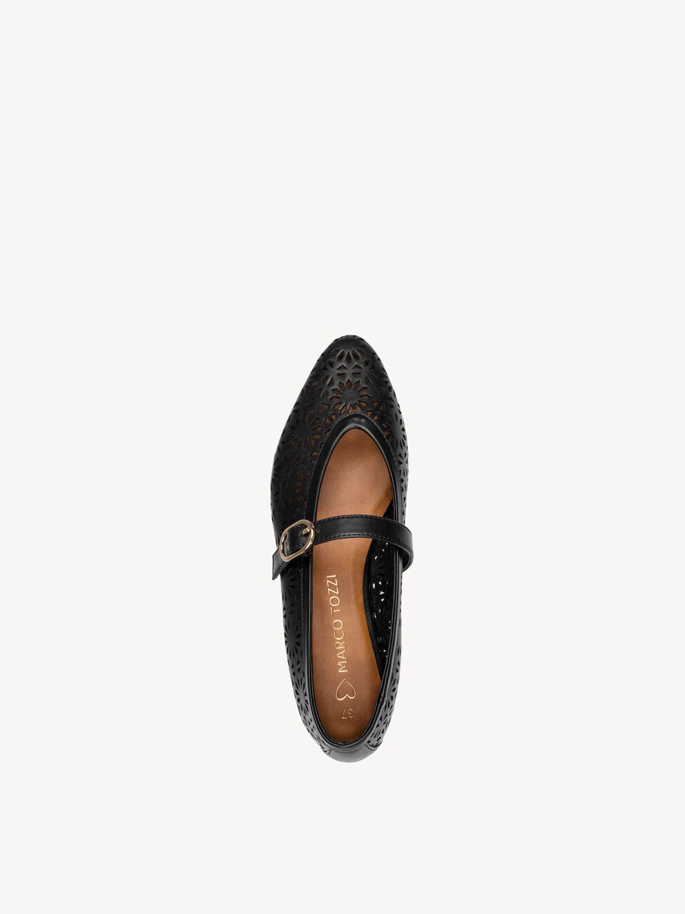 Marco Tozzi, Ballerina - sort BLACK, billede 5 af 6