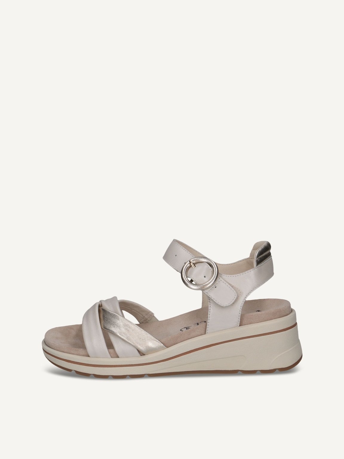 Caprice, Leather Heeled sandal - white OFFW PERL COM, image 3 of 6