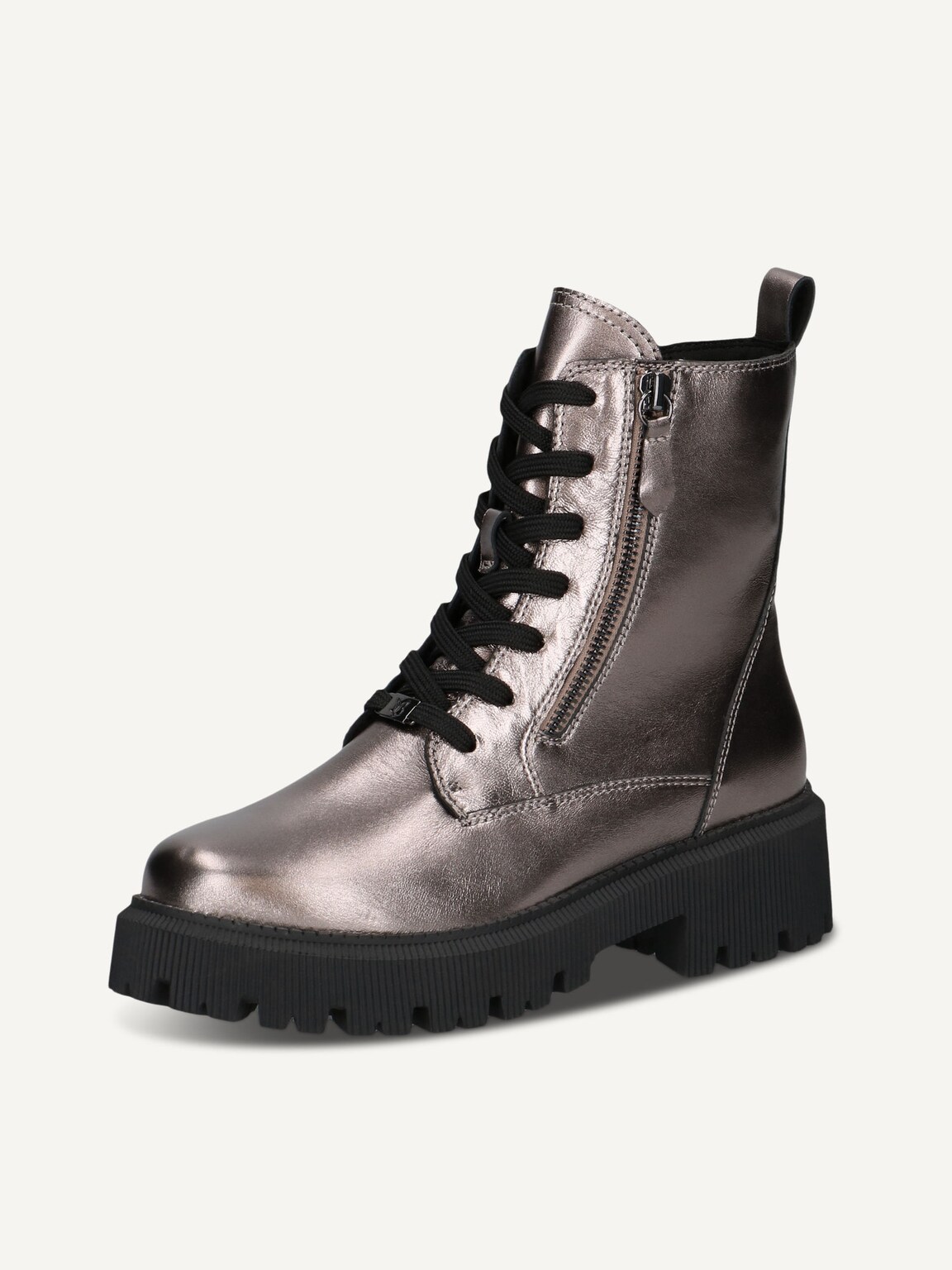 Caprice, Leather Bootie - brown warm lining TAUPE METALLIC, image 1 of 5
