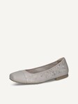 Not selected, Caprice, Leather Ballerina - white WHITE/LT.GREY