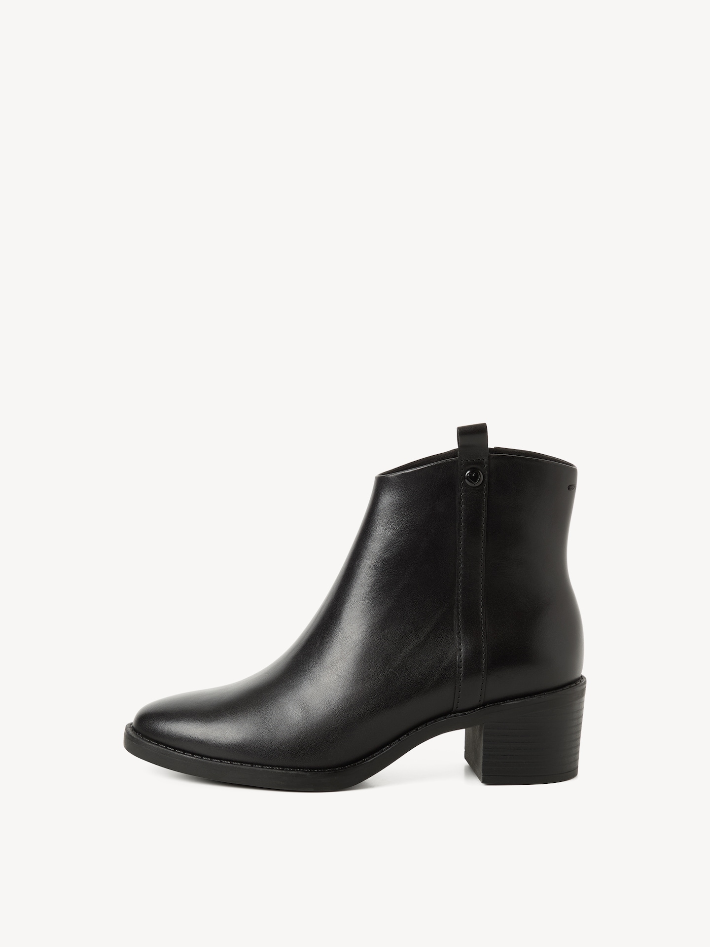 Marco Tozzi, Lederstiefelette - schwarz BLACK