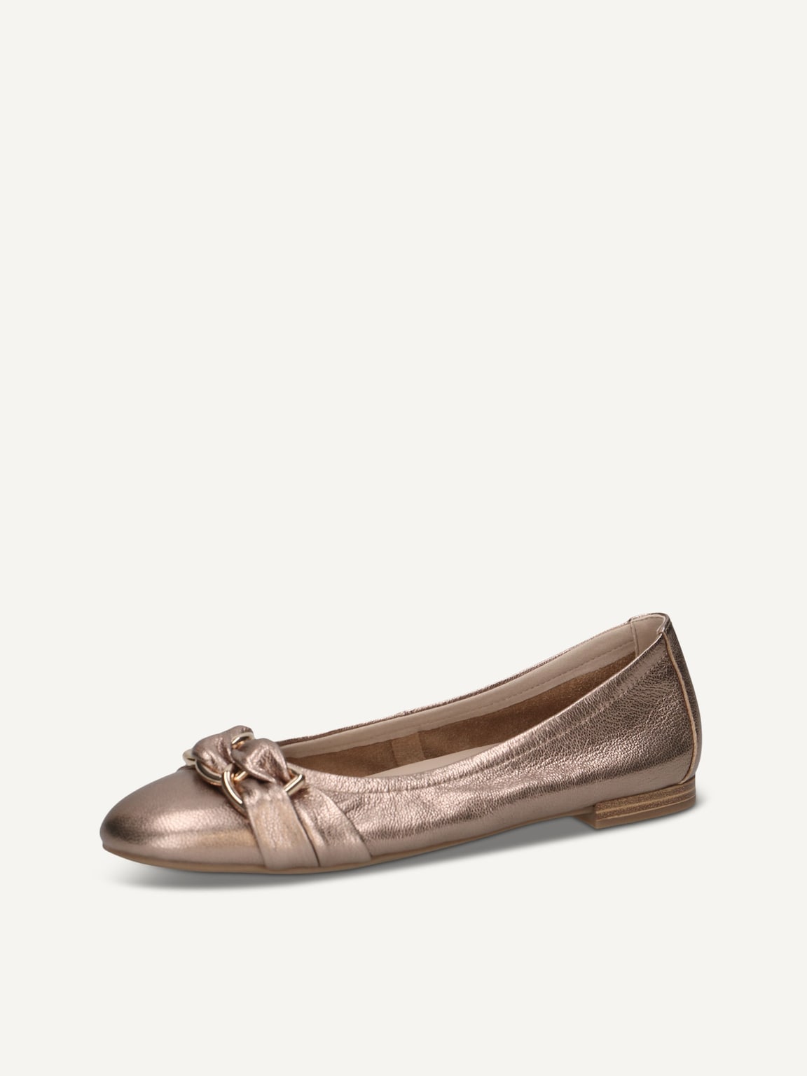 Caprice, Leather Ballerina - brown TAUPE METALLIC, image 1 of 5