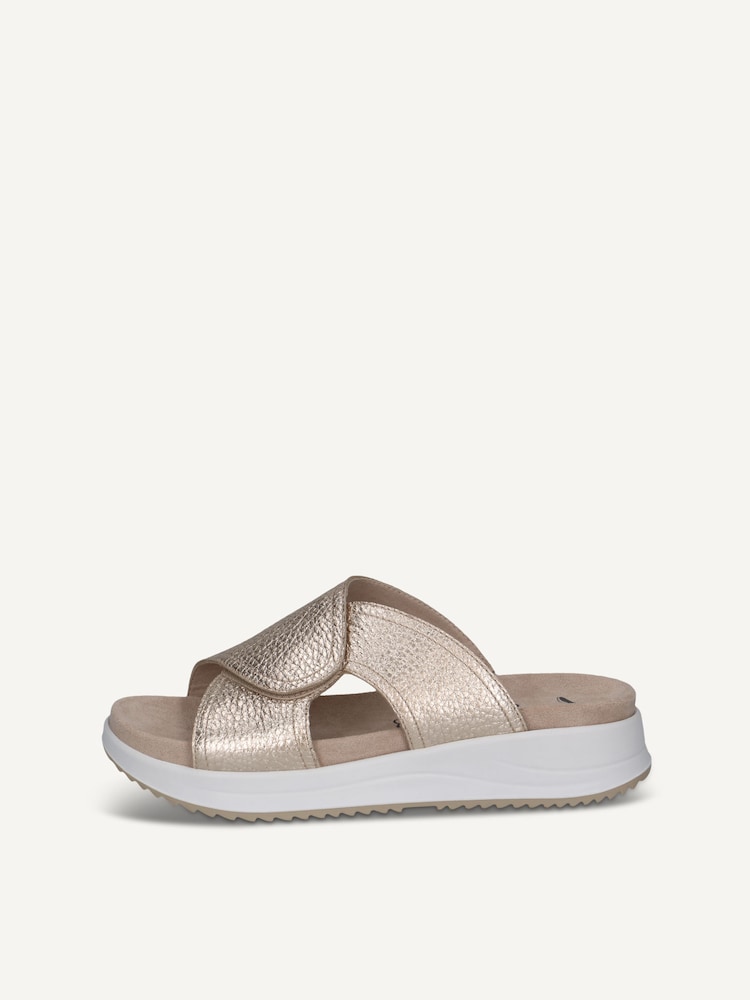 Caprice, Leather Mule - metallic LT.GOLD DEER, image 3 of 6