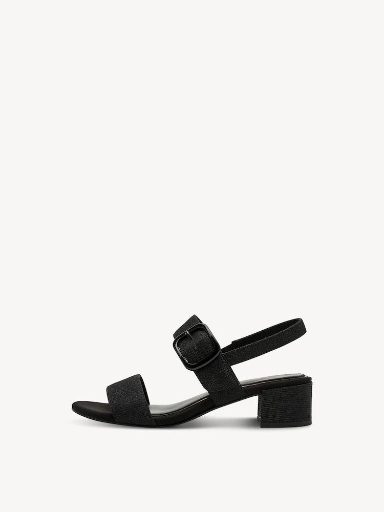 Marco Tozzi, Sandalette - sort BLACK METALLIC, billede 3 af 12