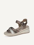 Selected, Caprice, Leather Heeled sandal - brown TAUPE MET.COMB