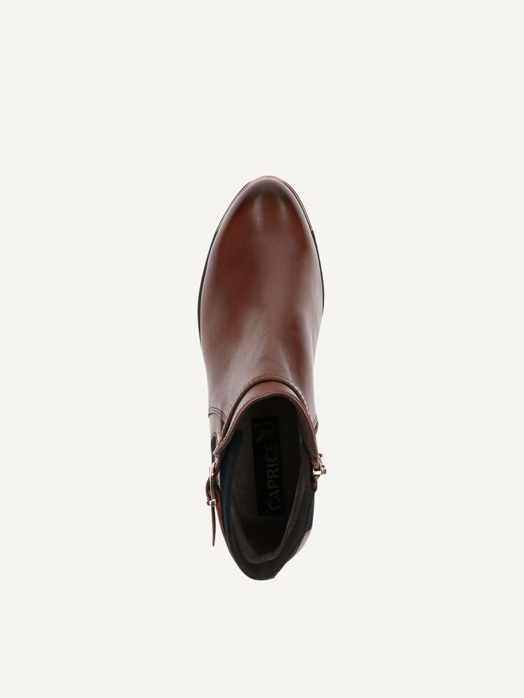 Caprice, Leather Bootie - brown COGNAC COMB, image 5 of 5