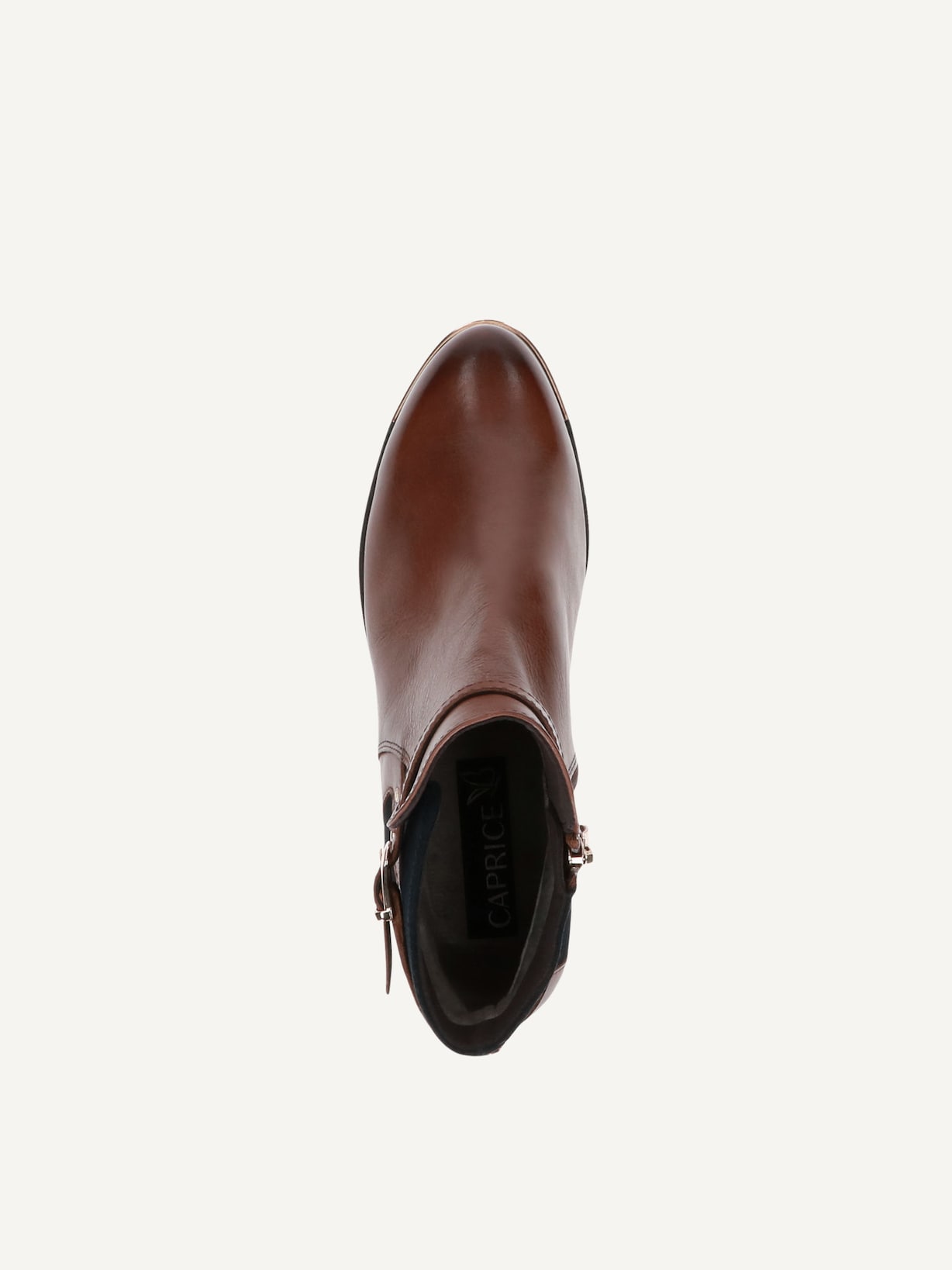 Caprice, Bottine en cuir - marron COGNAC COMB, image 4 sur 5