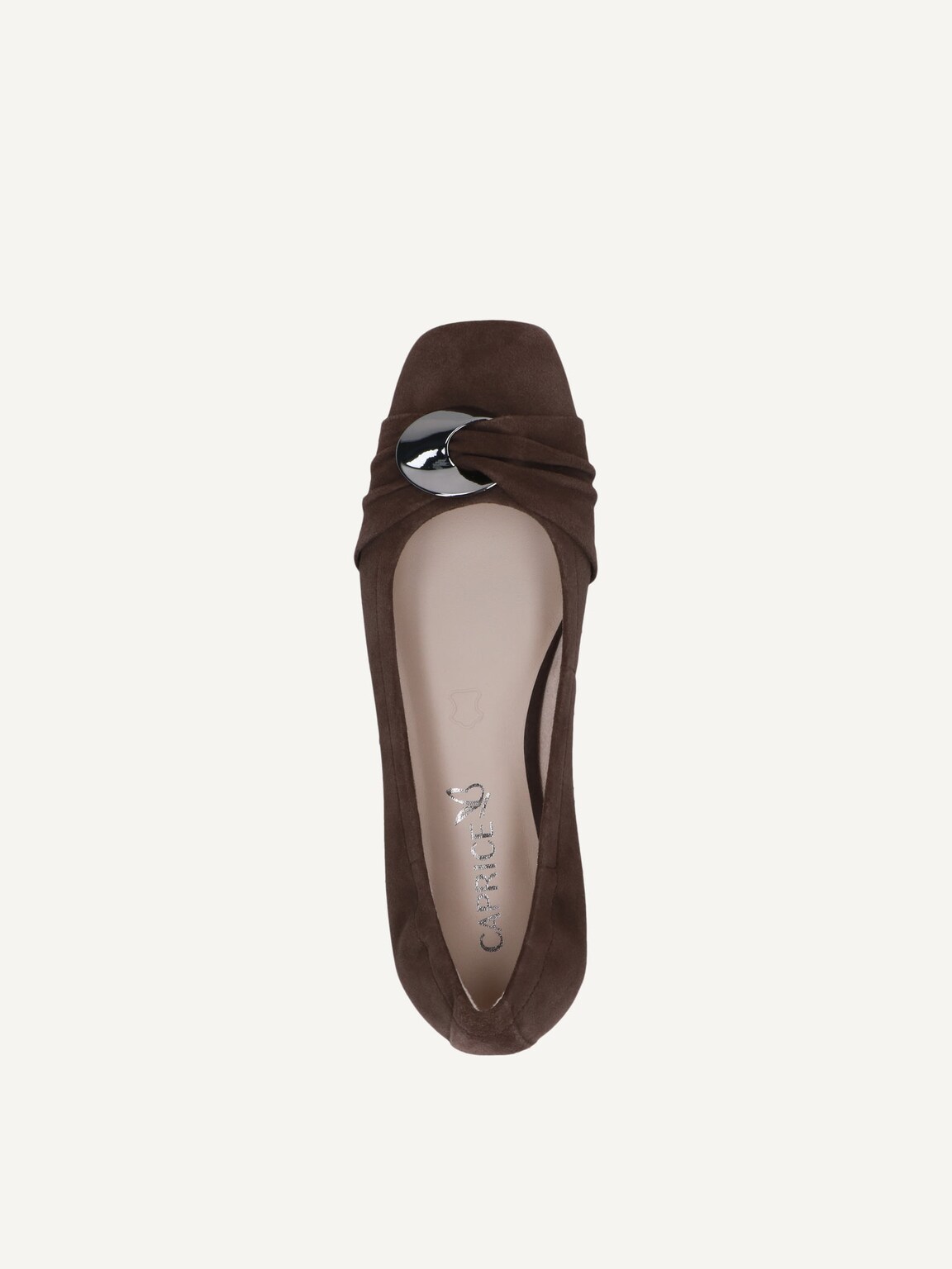 Caprice, Leather Ballerina - brown DK BROWN SUEDE, image 5 of 5