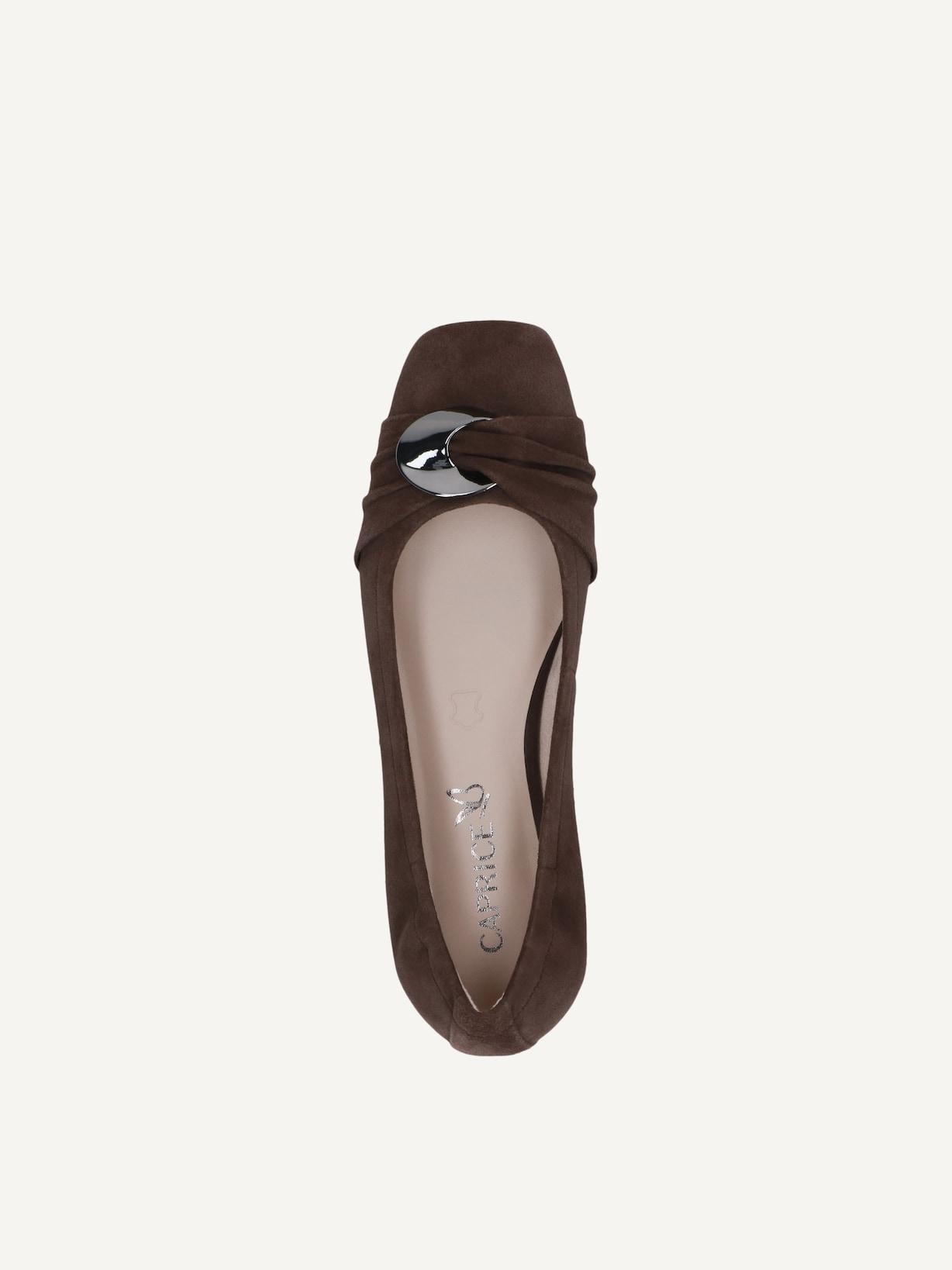 Caprice, Leather Ballerina - brown DK BROWN SUEDE, image 4 of 5