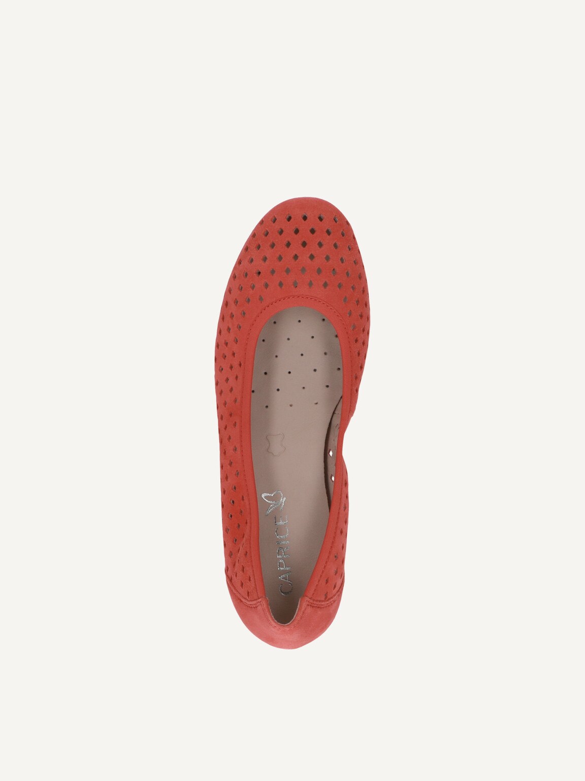 Caprice, Leather Ballerina - orange ORANGE SUEDE, image 5 of 5