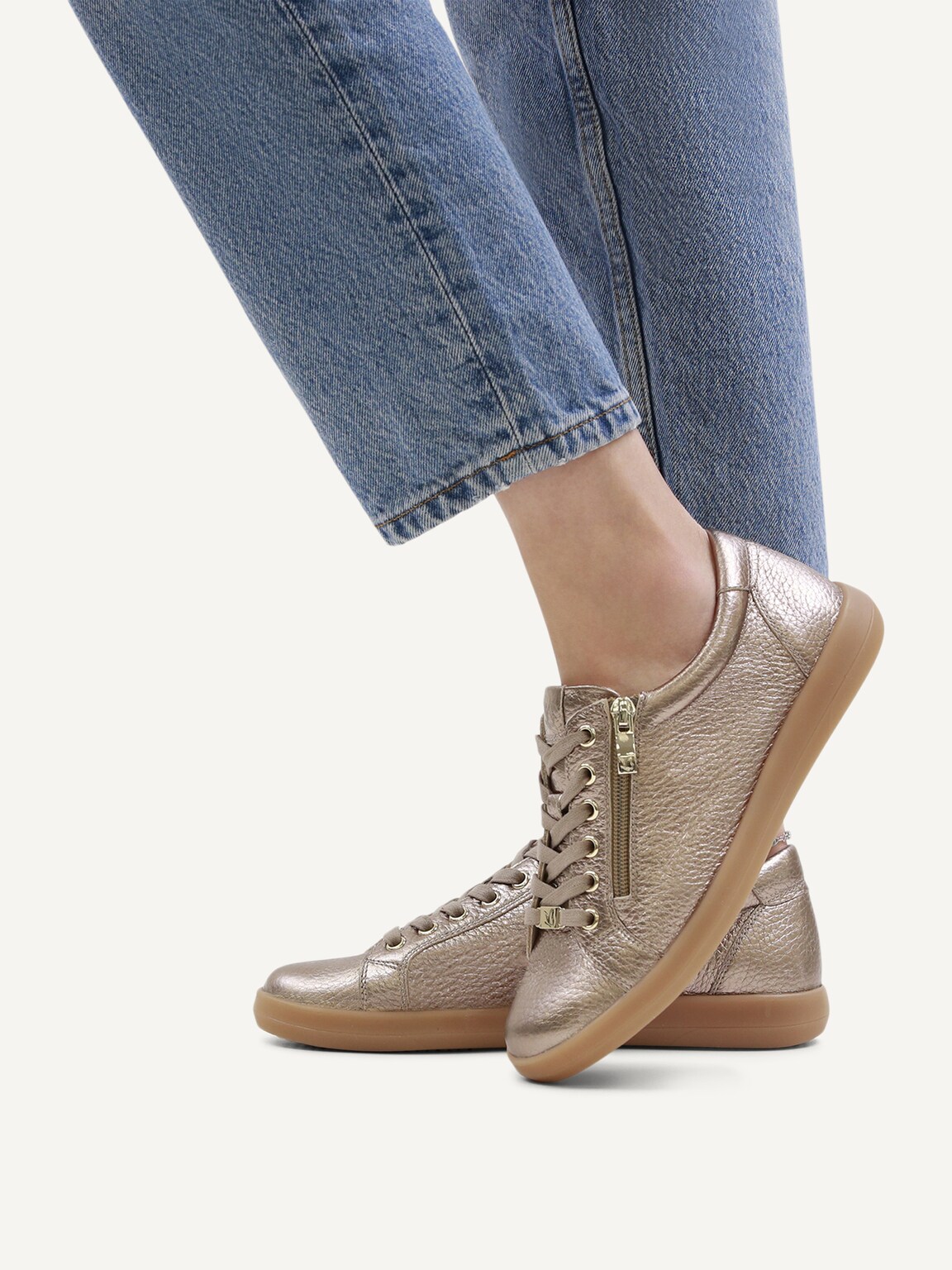 Caprice, Leather Sneaker - brown TAUPE MET.DEER, image 2 of 6