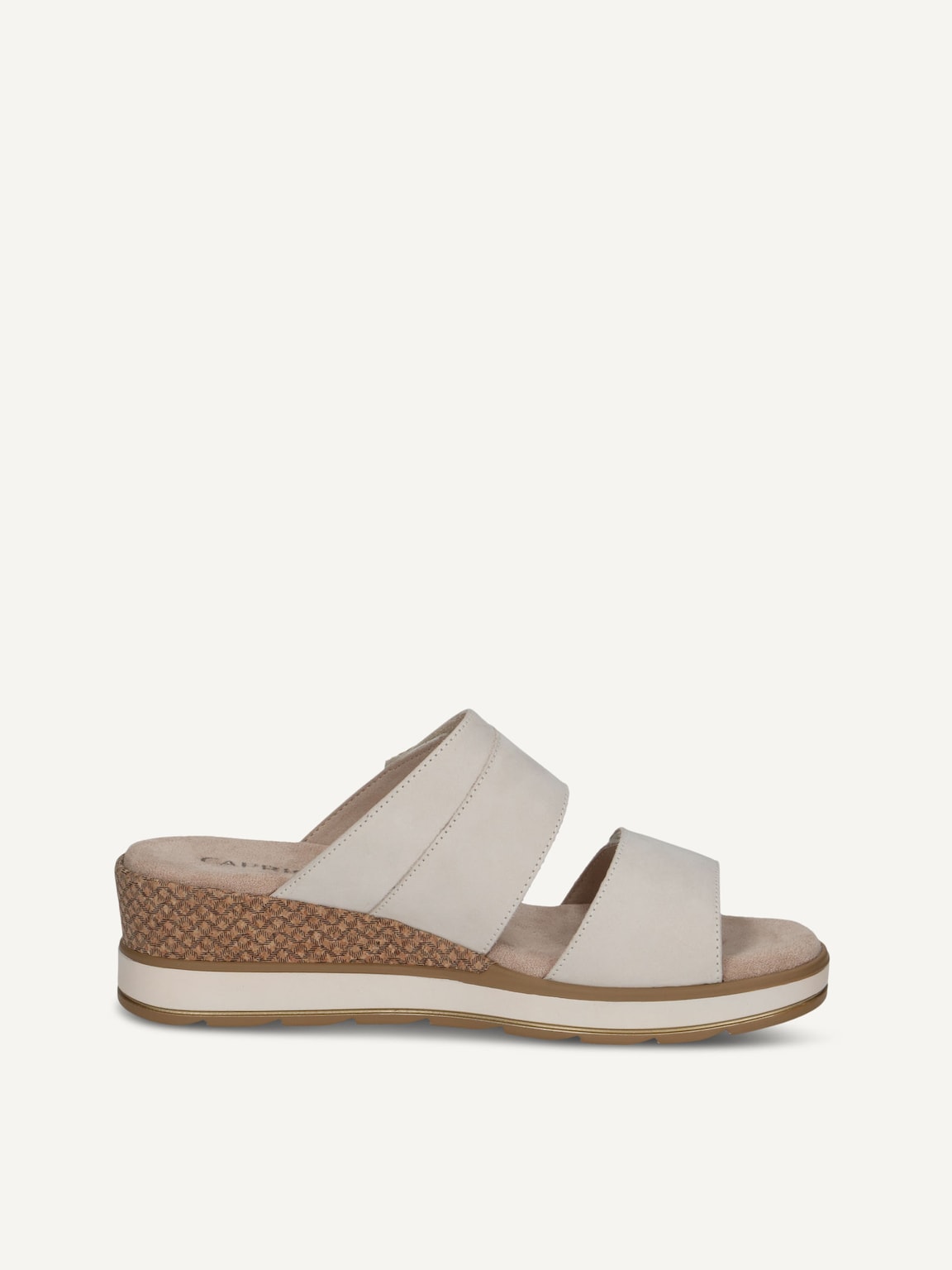 Caprice, Leather Mule - white SNOW NUBUC, image 3 of 5