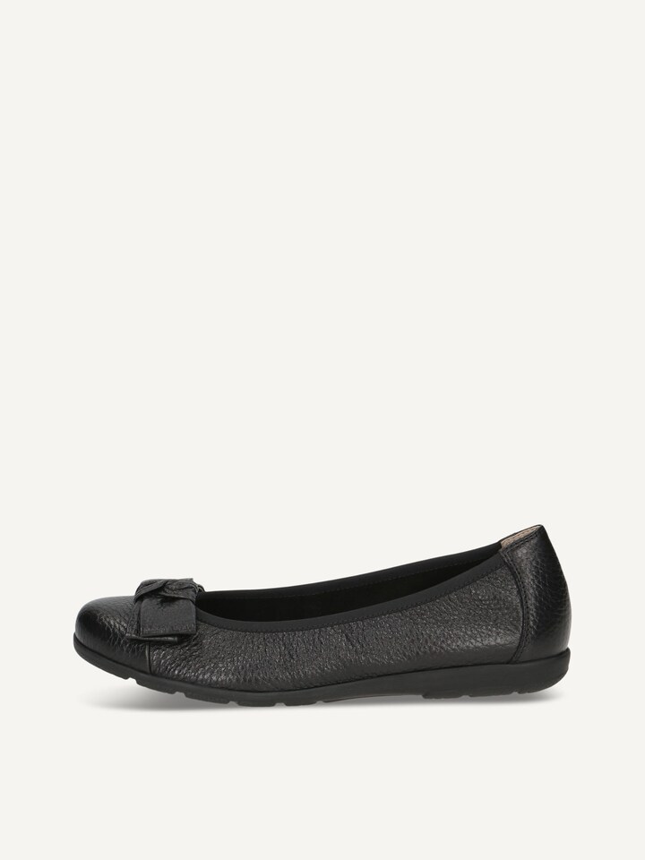 Caprice, Ballerine en cuir - noir BLACK DEER
