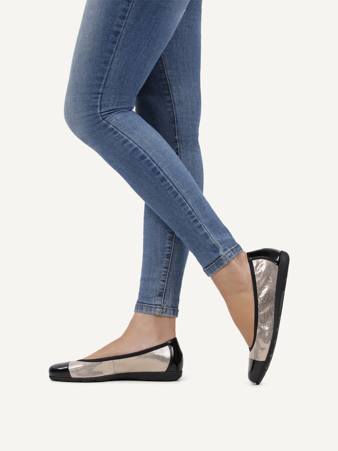 Caprice, Leather Ballerina - beige TAUPE REP COMB, image 2 of 6