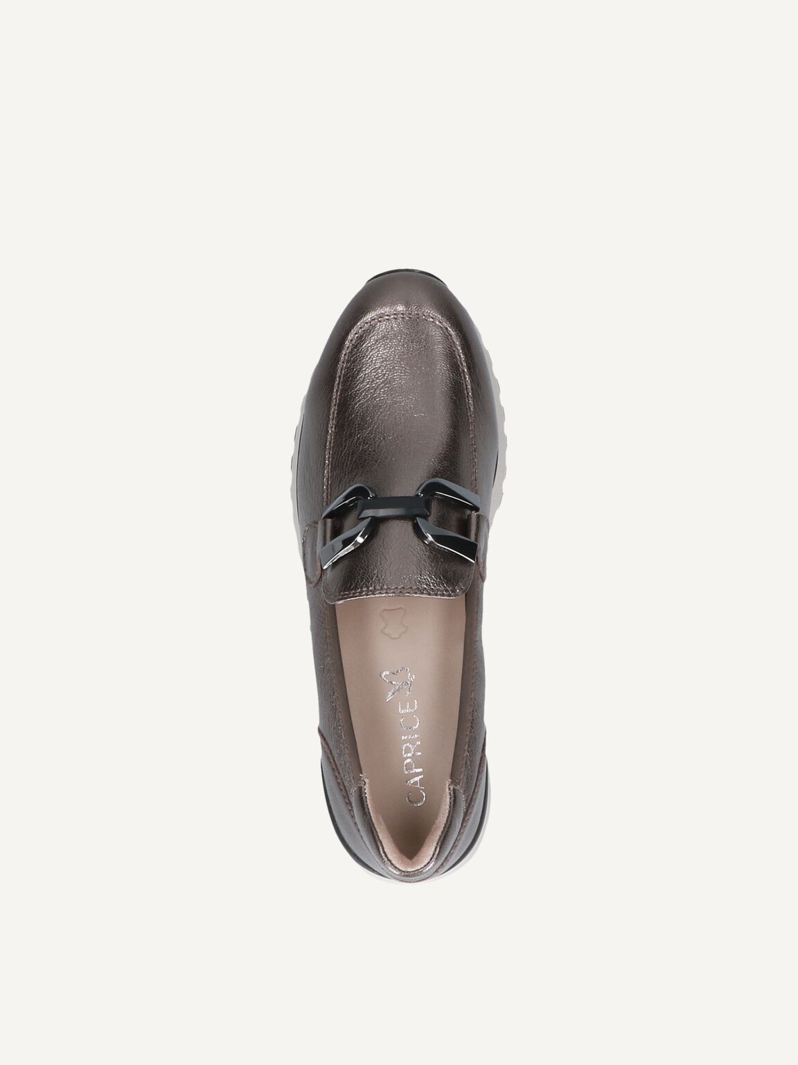 Caprice, Leather Slipper - metallic PIOMBO METAL, image 5 of 5