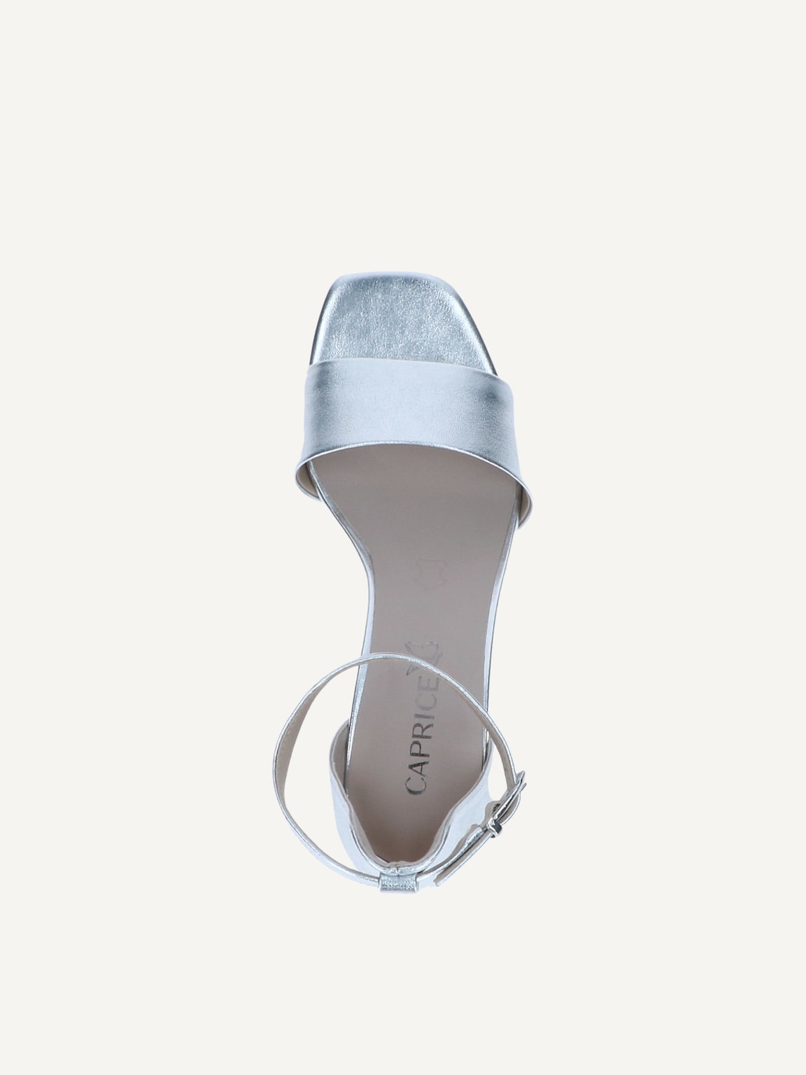 Caprice, Leather Heeled sandal - metallic SILVER METAL., image 5 of 5