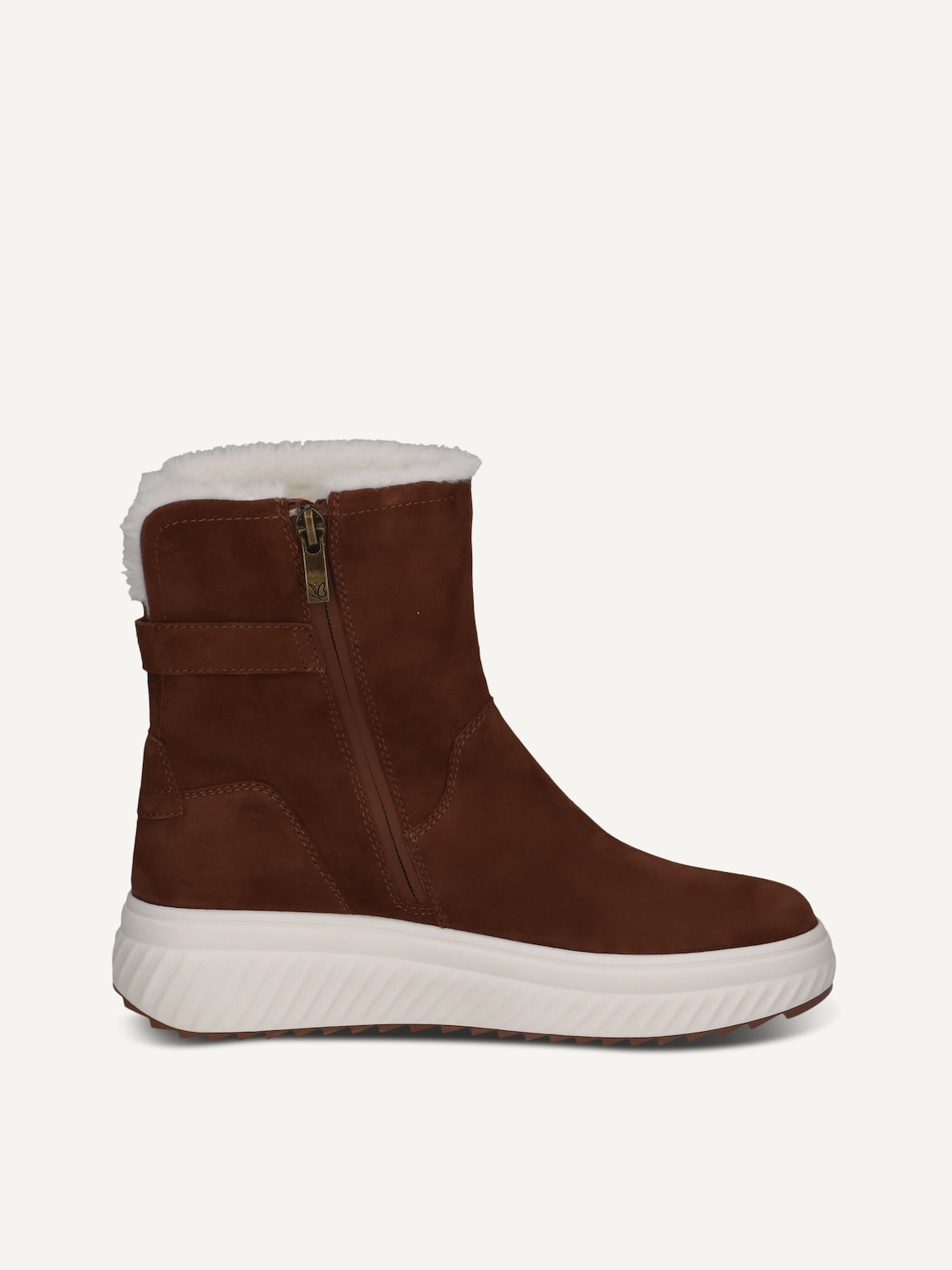 Caprice, Leather Bootie - brown warm lining COGNAC SUEDE, image 4 of 6