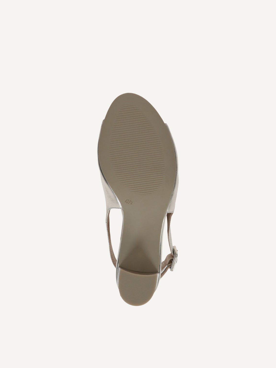 Caprice, Leather Heeled sandal - metallic LT.GOLD METAL., image 4 of 5