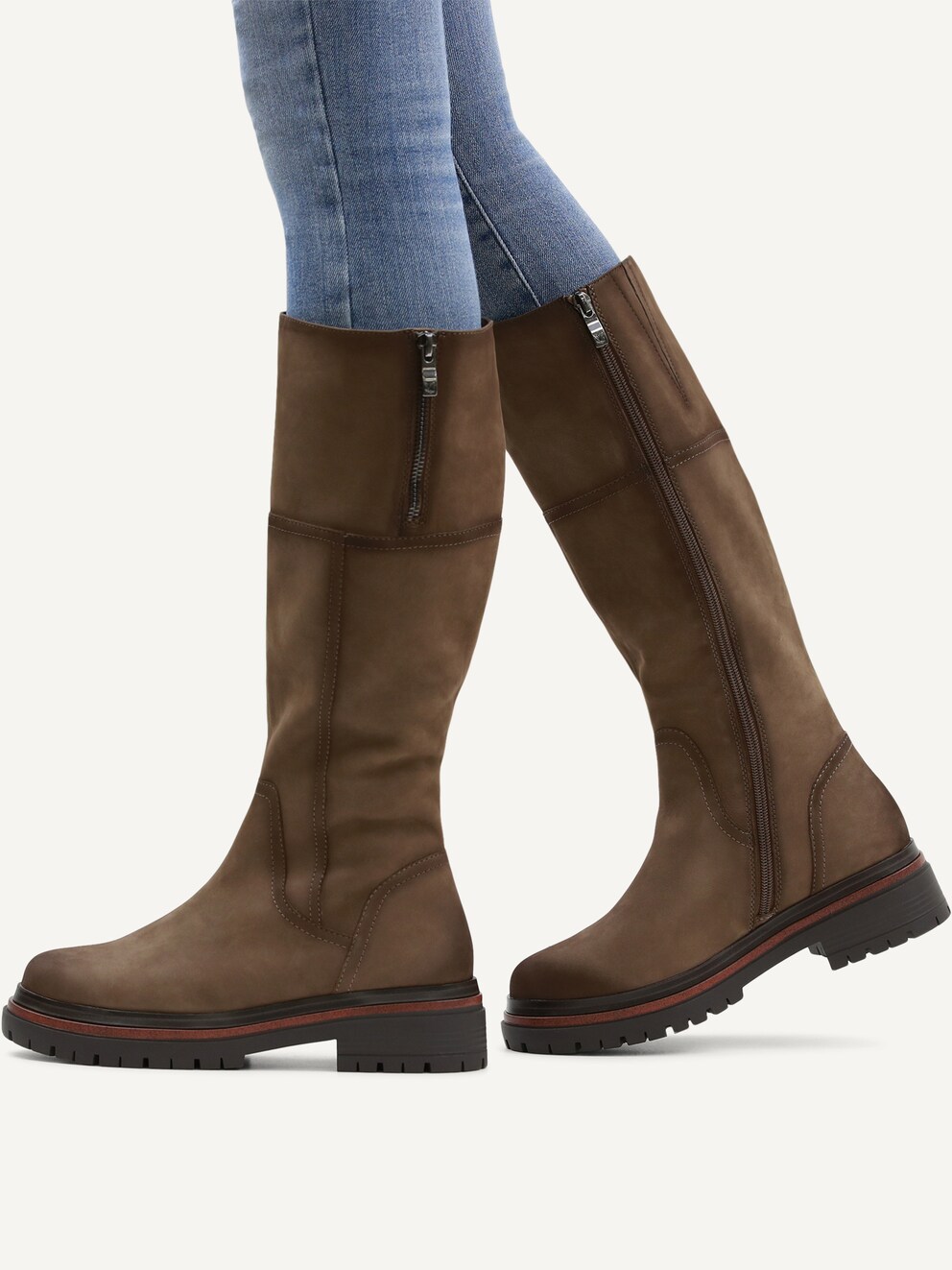 Caprice, Bottes en cuir - beige TAUPE NUBUC, image 2 sur 6