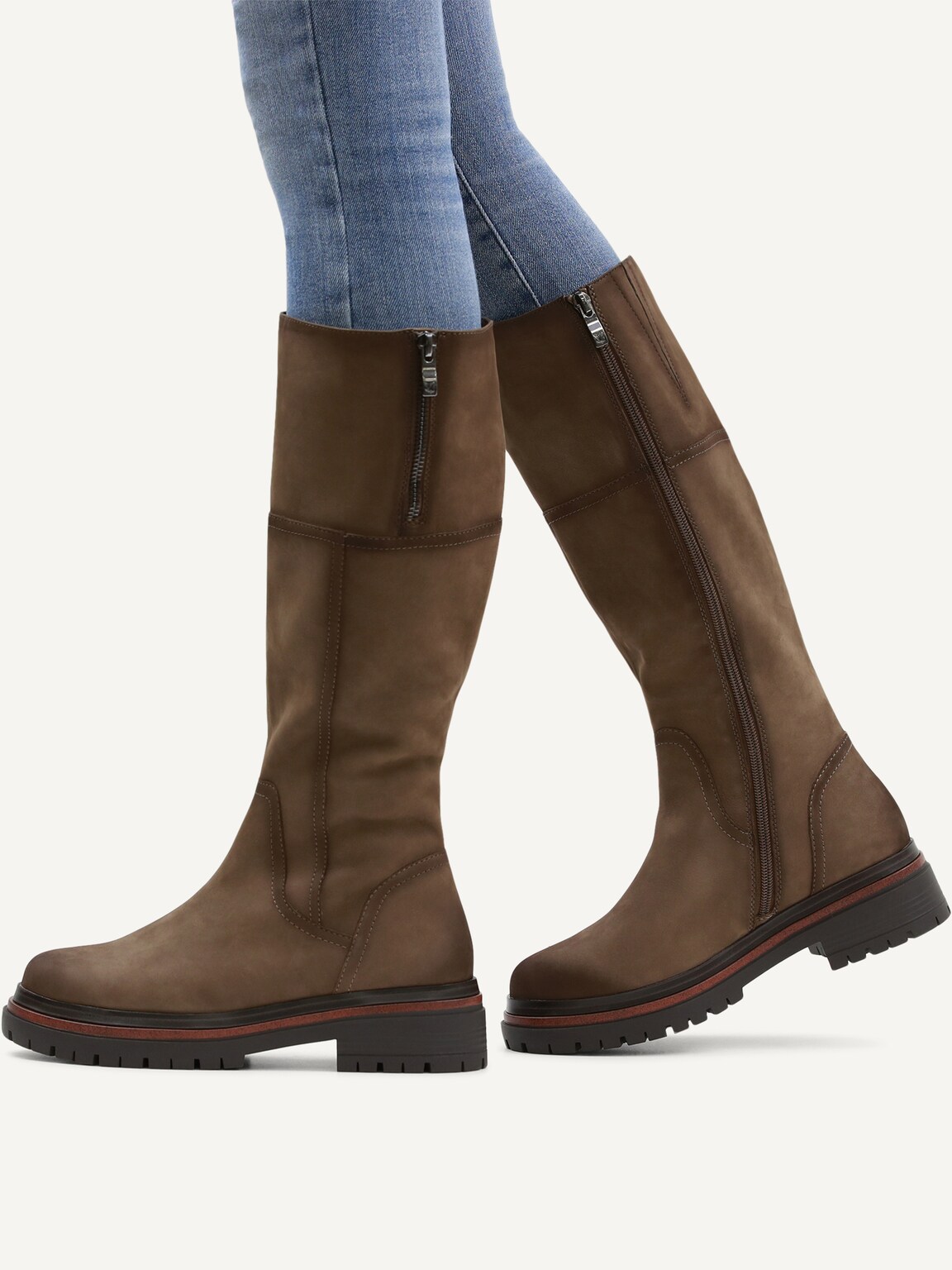 Caprice, Leather Boots - beige TAUPE NUBUC, image 2 of 6