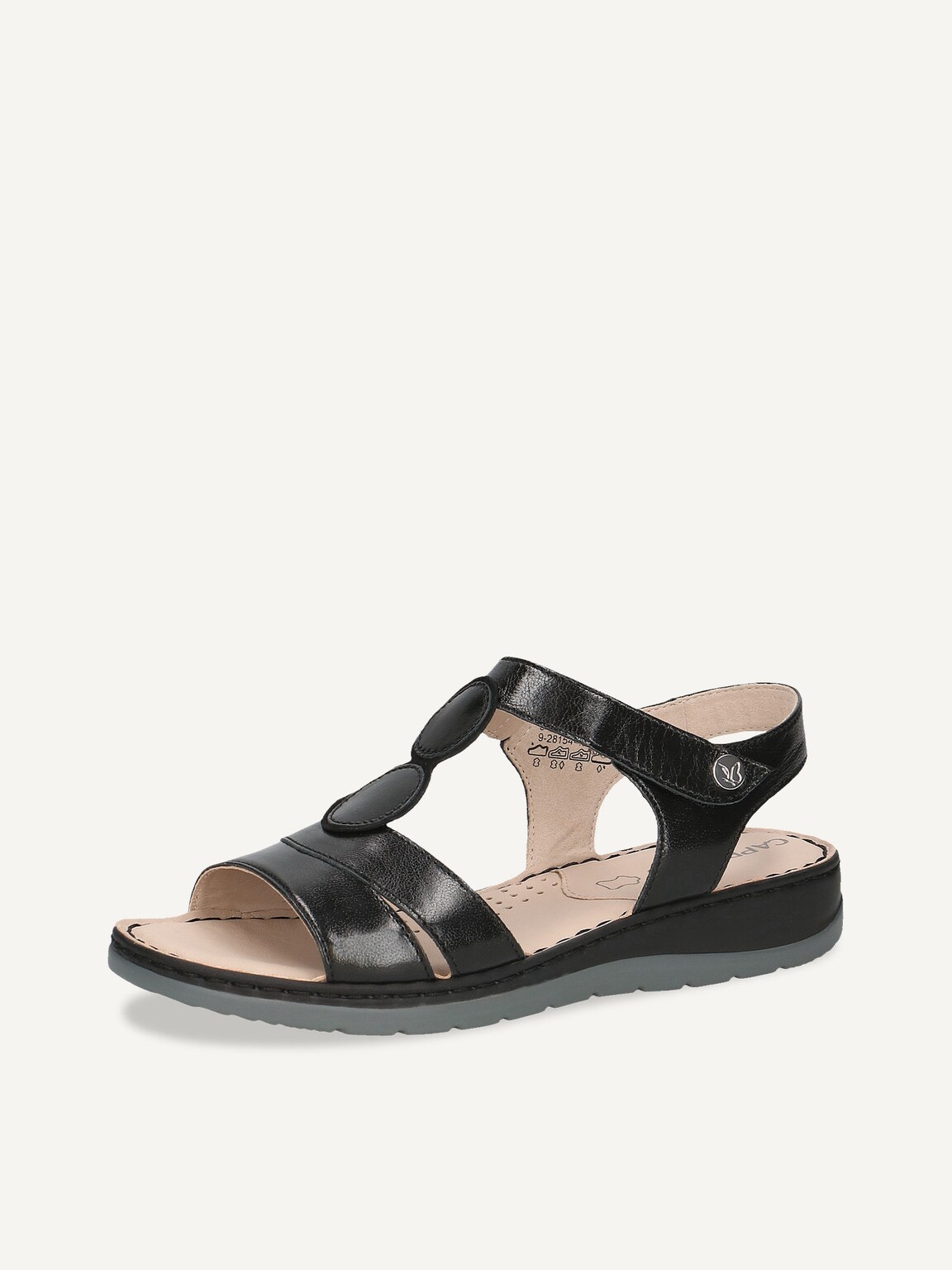 Caprice, Leather Heeled sandal - black BLACK MET.COMB, image 1 of 5