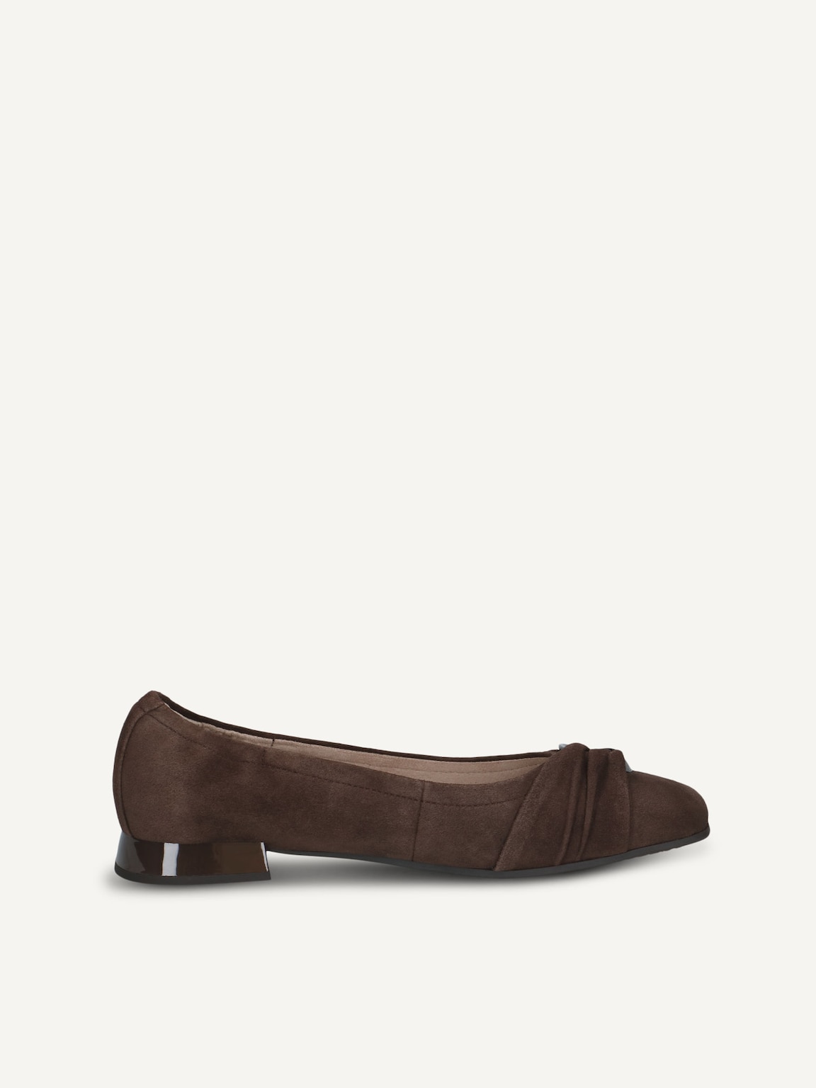 Caprice, Leather Ballerina - brown DK BROWN SUEDE, image 3 of 5