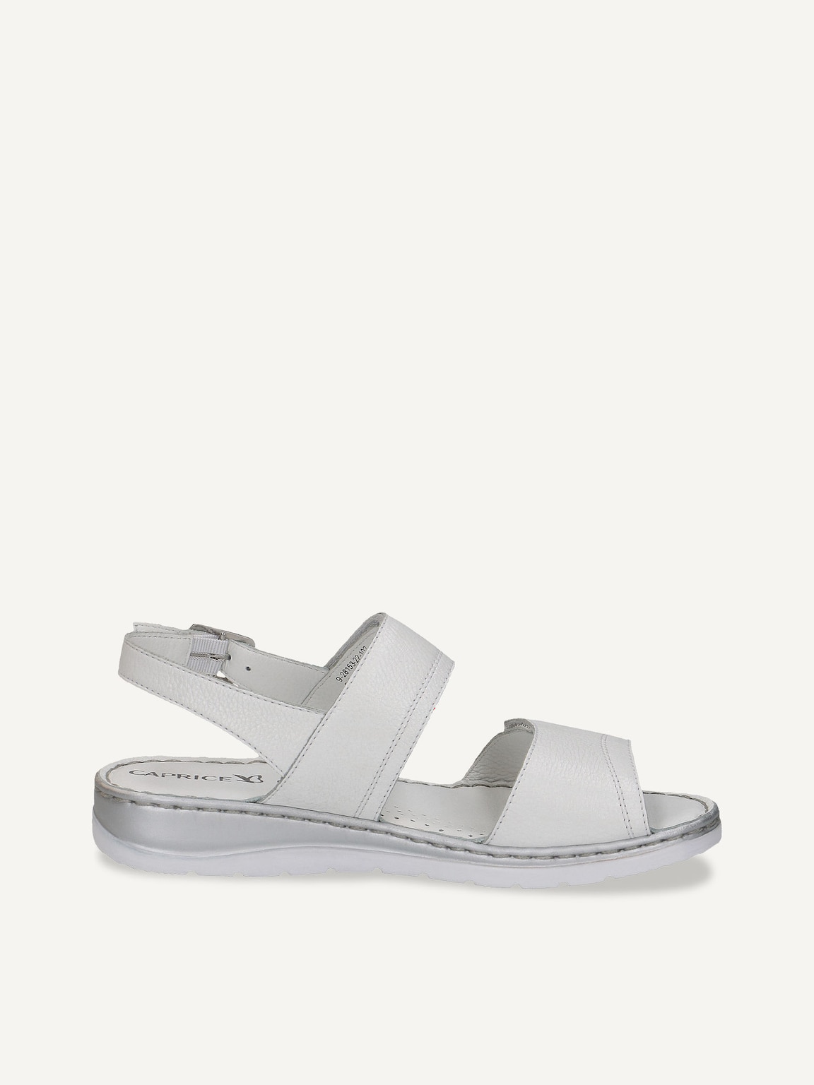 Caprice, Leather Heeled sandal - white WHITE NAPPA, image 3 of 5