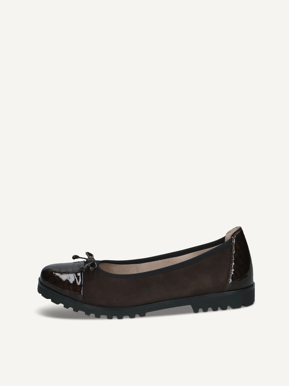 Caprice, Leather Ballerina - brown BRN CROCO COMB, image 1 of 5