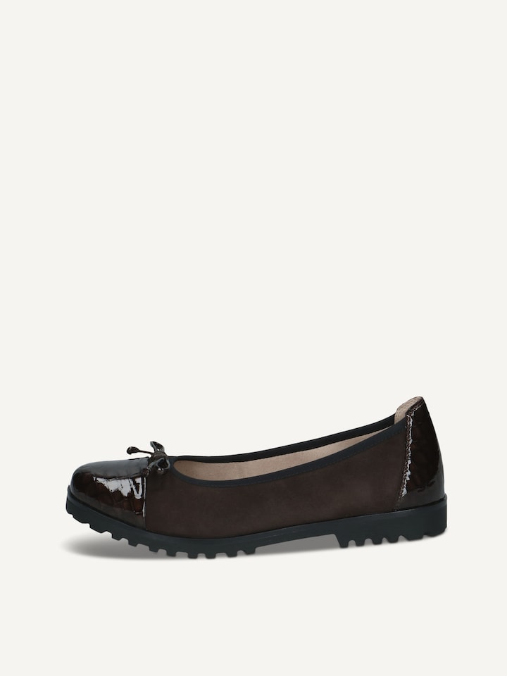 Caprice, Lederballerina - braun BRN CROCO COMB