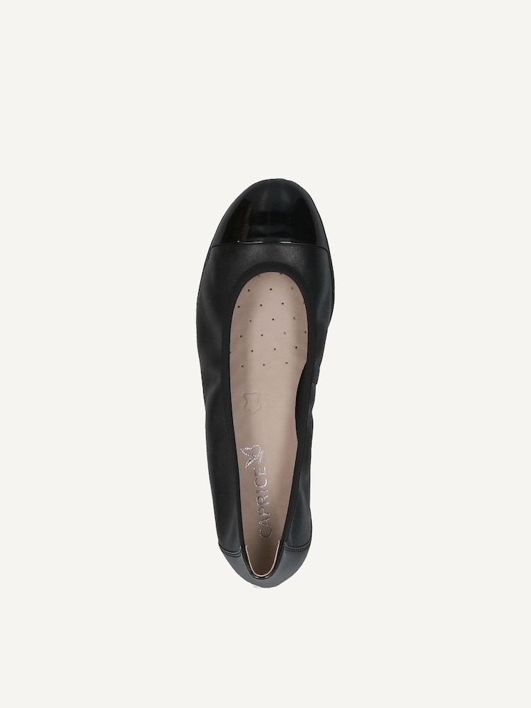 Caprice, Ballerine en cuir - noir BLACK COMB, image 4 sur 5