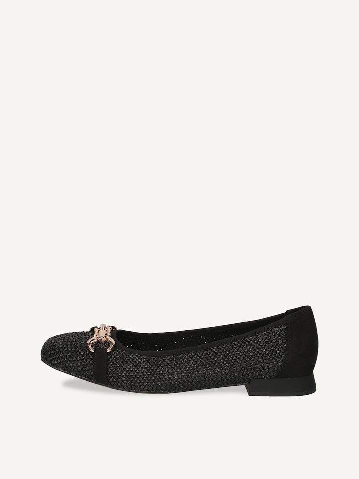 Caprice, Ballerine - noir BLACK COMB