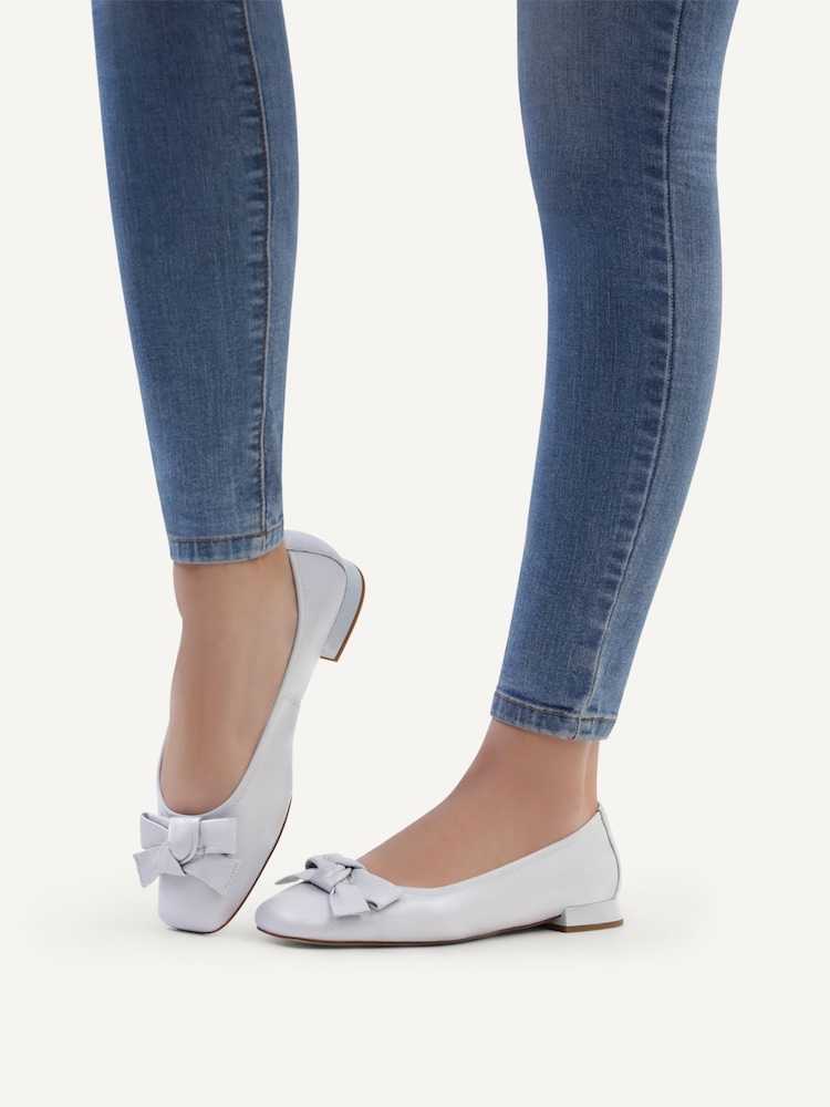 Caprice, Ballerine en cuir - bleu LT.BLUE PE.DEE, image 3 sur 11